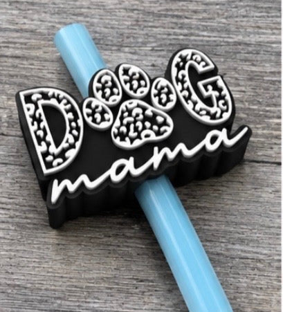 Dog Mama Straw Topper