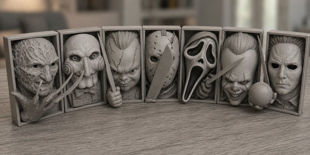 Horror Book Nooks - Unpainted - Solid Color
