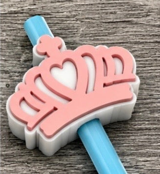 Queen Crown Straw Topper